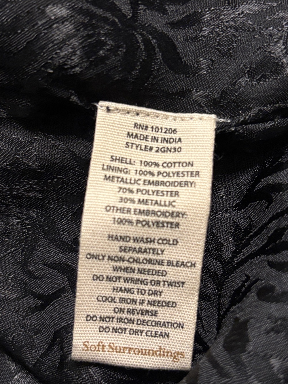 Soft Surroundings Embroidered Open Front Duster - Picture 9 of 9